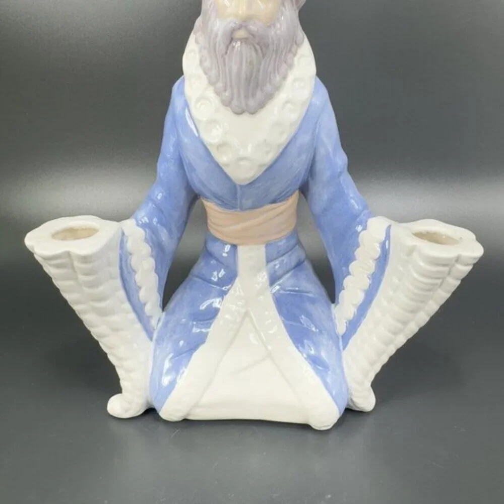 Vintage Wise Men‎ Hand Painted Ceramic Candle Holder Votive Candle Stick Holder
